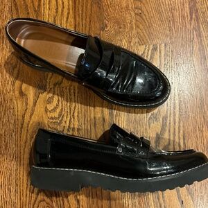 Black loafers